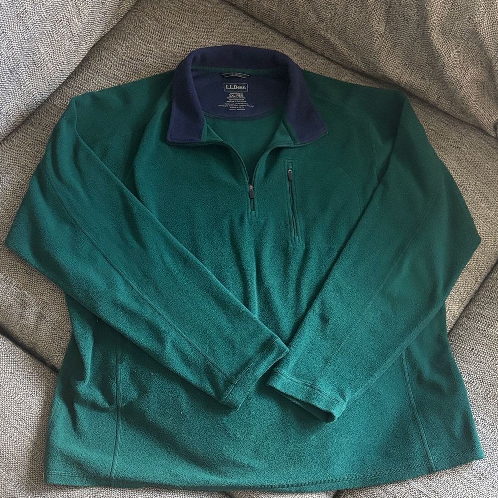 L.L. Bean Men's Teal Zip-Up Sweater